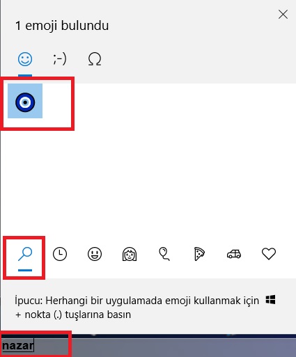 nazar boncuğu emojisi nasıl yapılır