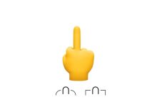 Orta Parmak Emoji