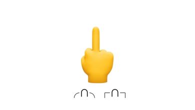 Orta Parmak Emoji