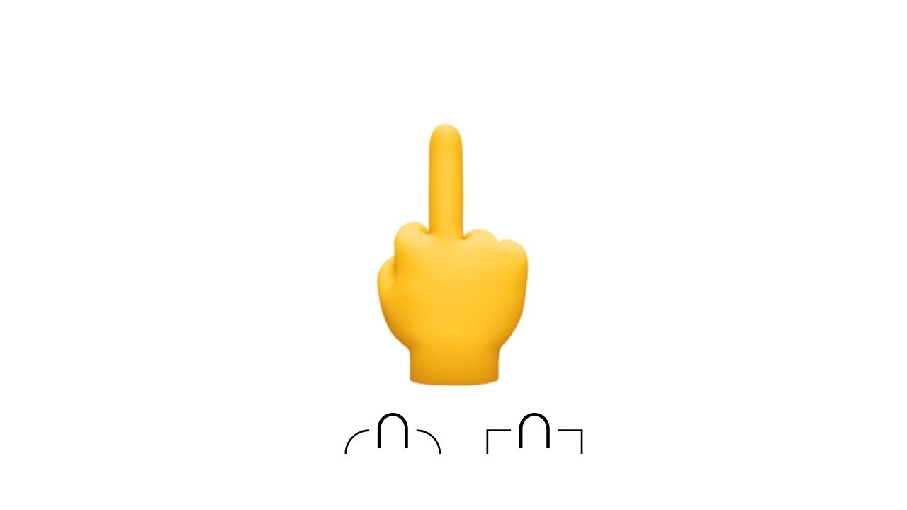 Orta Parmak Emoji