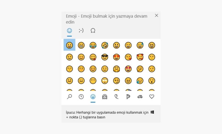 Bilgisayarda Klavyede Emoji Kısayolu